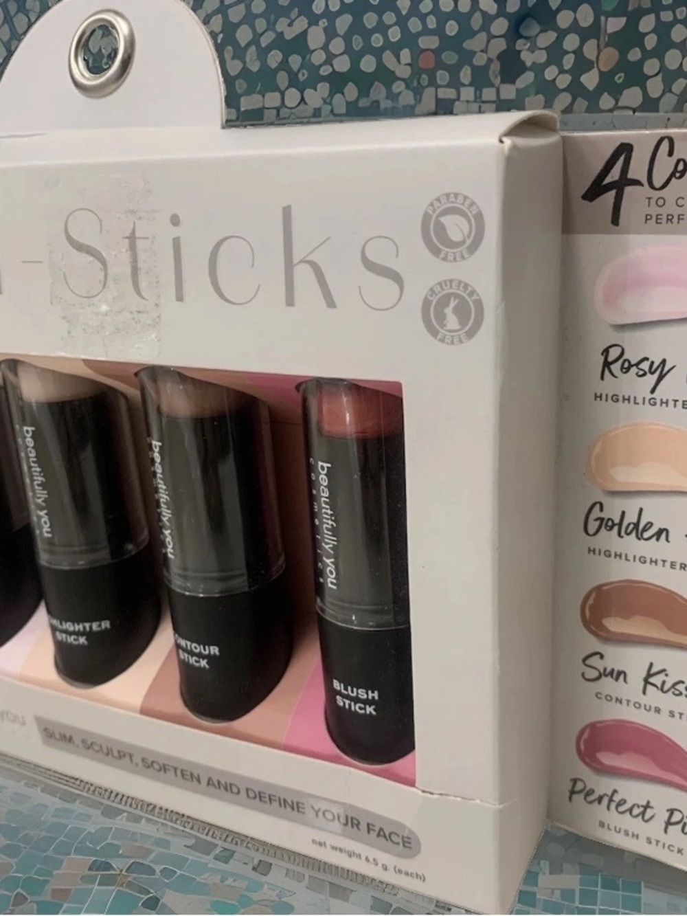 Multi-Stick Face Set - Rosy Glow, Golden Hour, Sun Kissed, Pink .Contour Blush